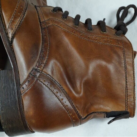 H by Hudson Angus Brown Leather Brogue Lace Up Boots Euro 43 - Picture 10 of 15